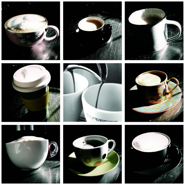 lots of coffee cups