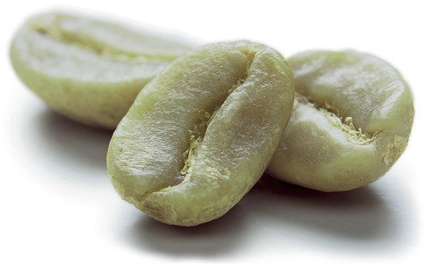 Raw coffee beans